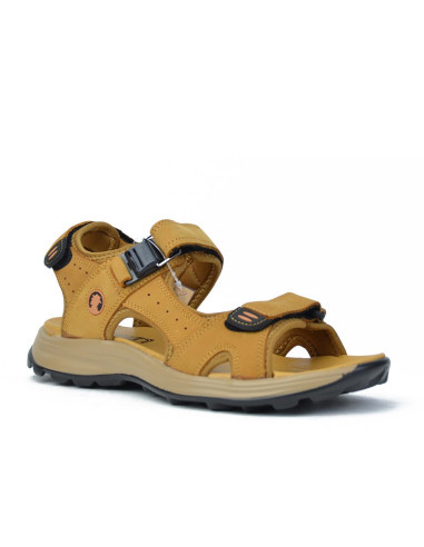 Sandalias Con Velcro Coronel Tapiocca Hombre Mostaza T612-8