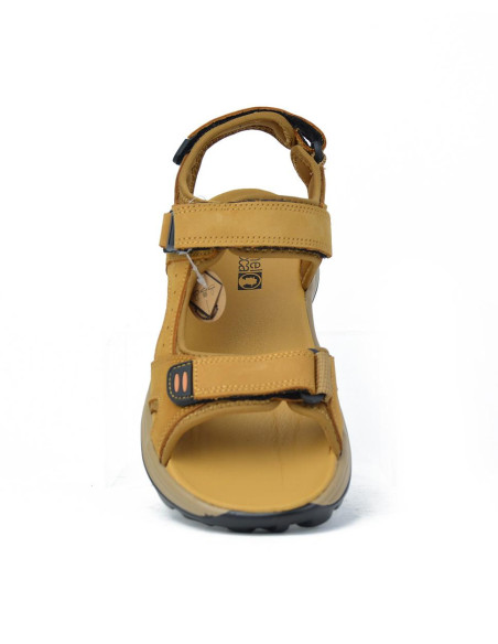Sandalias Con Velcro Coronel Tapiocca Hombre Mostaza T612-8