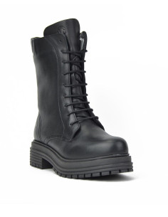 Botas Cordones Coronel Tapiocca Mujer Negro C209-11 2