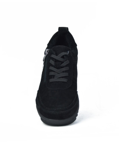 Zapatos Cordones Impermeable Coronel Tapiocca Mujer Negro T937-1