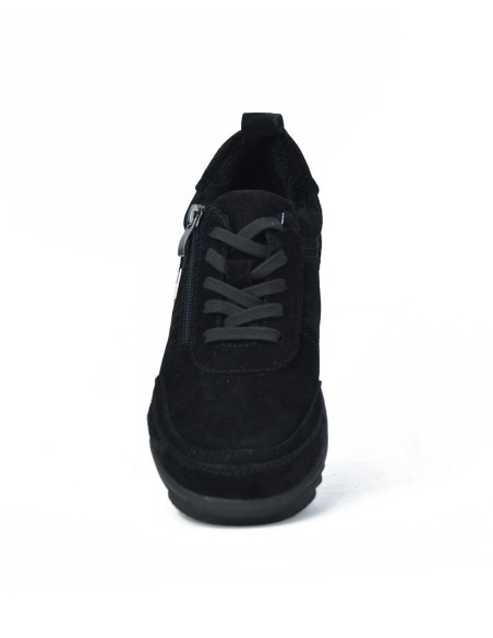 Zapatos Cordones Impermeable Coronel Tapiocca Mujer Negro T937-1