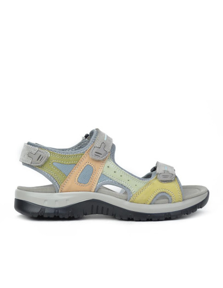 Sandalias Con Velcro Coronel Tapiocca Mujer Gris Verde T275-6