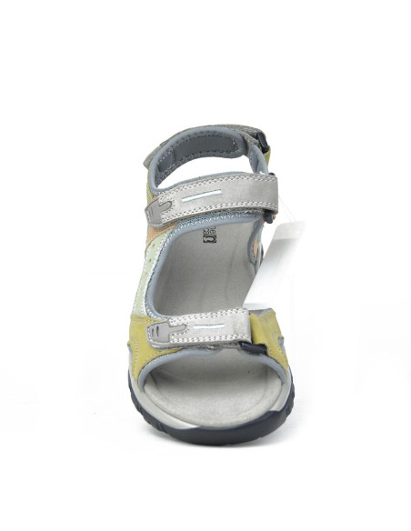 Sandalias Con Velcro Coronel Tapiocca Mujer Gris Verde T275-6