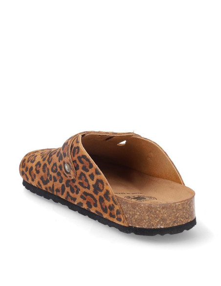 Zuecos Coronel Tapiocca Mujer Leopardo Ct719-10