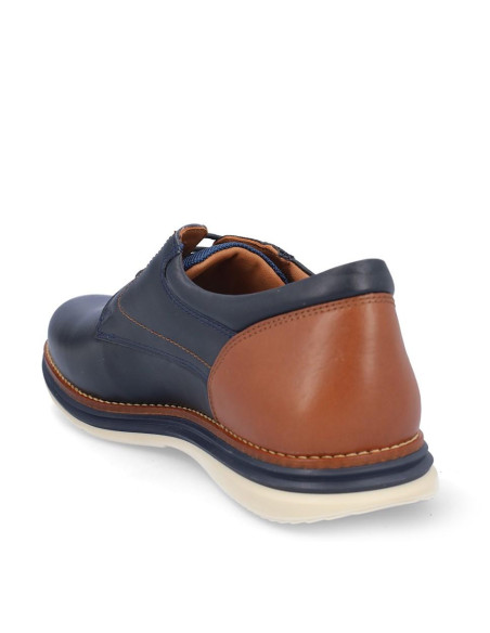 Zapatos Coronel Tapiocca Hombre Marino Y Cuero C611-14