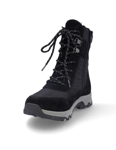 Botines Cordones Coronel Tapiocca Mujer Negro T721-1