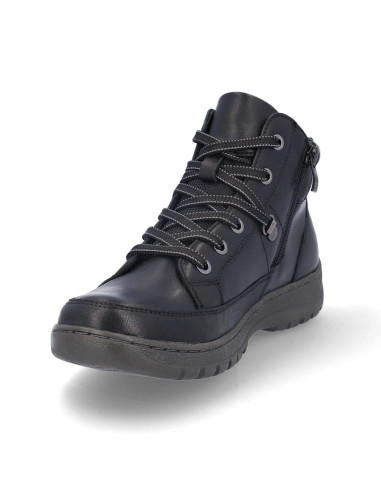 Botines Cordones Coronel Tapiocca Mujer Negro T712-11