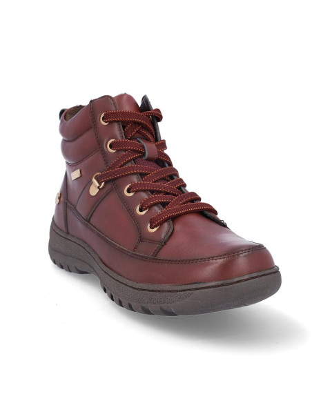 Botines Cordones Coronel Tapiocca Mujer Burdeos  T712-15