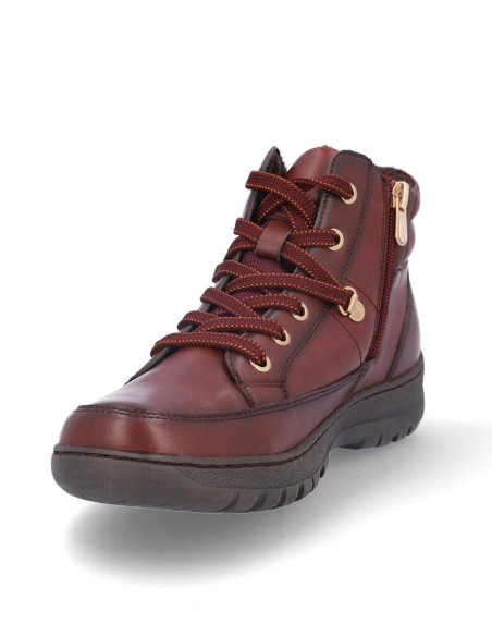 Botines Cordones Coronel Tapiocca Mujer Burdeos  T712-15