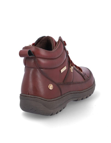 Botines Cordones Coronel Tapiocca Mujer Burdeos  T712-15