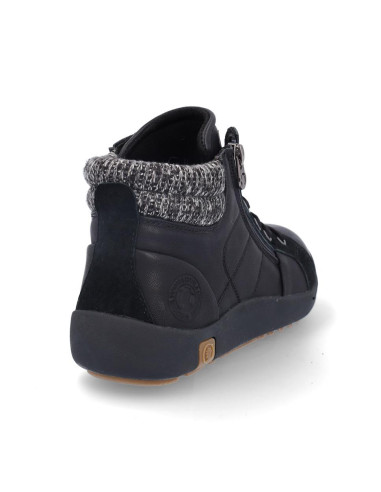 Botines Cordones Coronel Tapiocca Mujer Negro T701-1