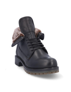 Botas Cordones Coronel Tapiocca Mujer Negro C81-11 2