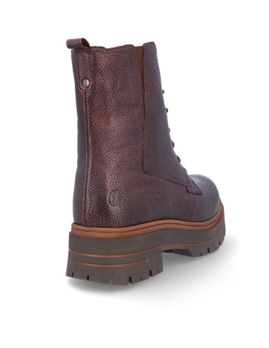 Botas Cordones Coronel Tapiocca Mujer Metalizado Burdeos C356-55