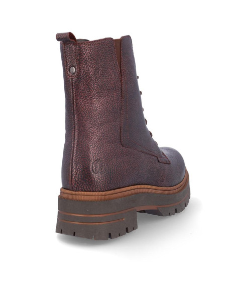 Botas Cordones Coronel Tapiocca Mujer Metalizado Burdeos C356-55