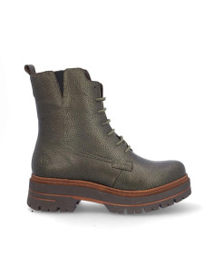 Botas Cordones Coronel Tapiocca Mujer Metalizado Oliva C-356-56