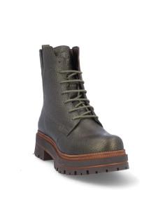 Botas Cordones Coronel Tapiocca Mujer Metalizado Oliva C-356-56 2