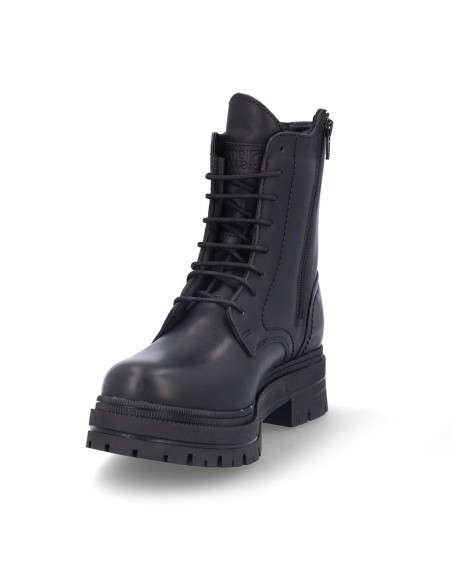 Botas Cordones Coronel Tapiocca Mujer Negro C354-11