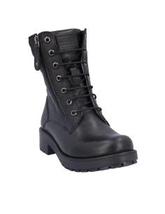 Botas Cordones Coronel Tapiocca Mujer Negro C374-11 2
